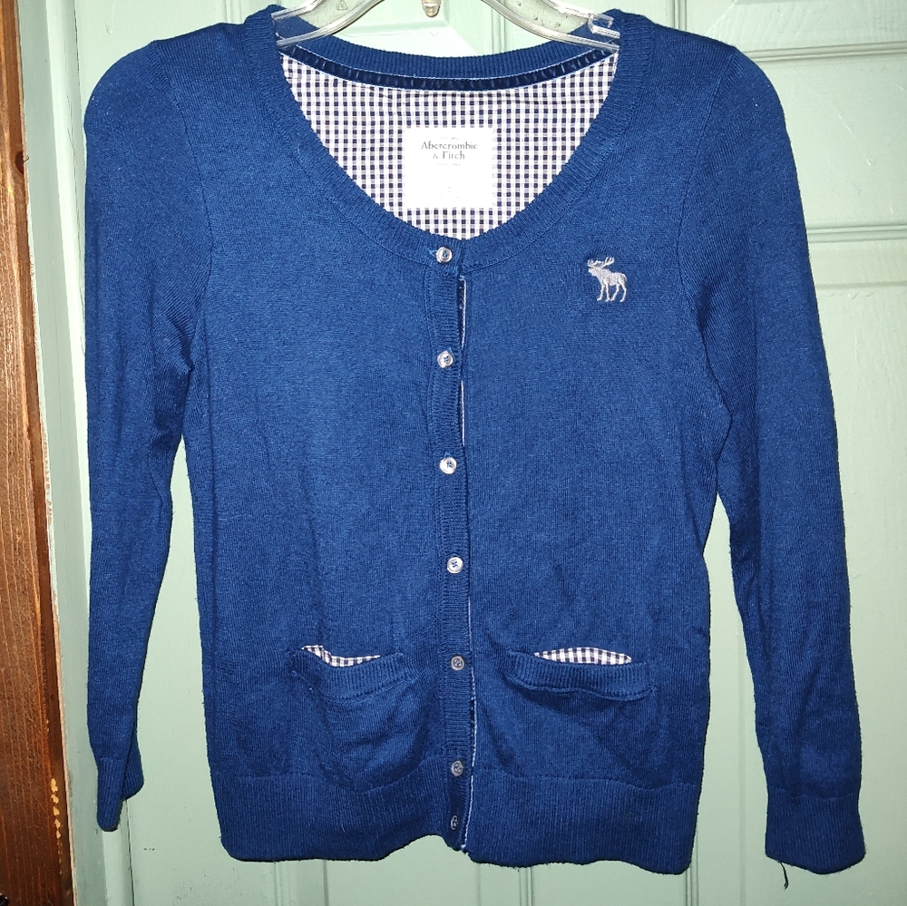 Abercrombie & Fitch Navy Button Up Cardigan